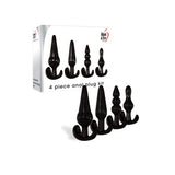 Adam & Eve ANAL TOYS Black Adam & Eve 4 Piece Anal Plug Kit 810124861018