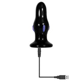 Adam & Eve ANAL TOYS Black Adam & Eve REAR ROCKER -  Glass 9.8 cm USB Rechargeable Vibrating Butt Plug 844477019277