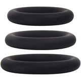 Adam & Eve COCK RINGS Black Adam & Eve Silicone Penis Ring Set 810124860233