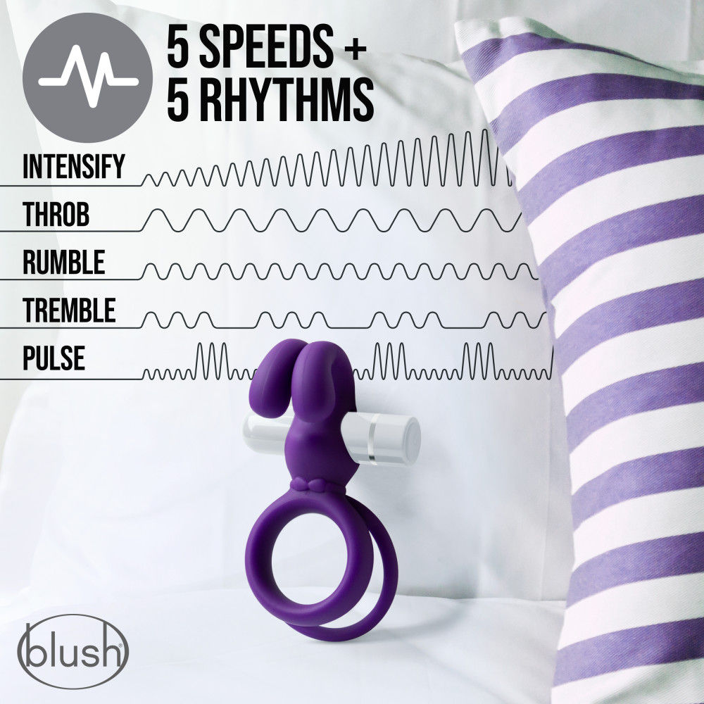 Noje Iris Vibrating Silicone Ring with Textured Stimulation Cock Rings Vibrating