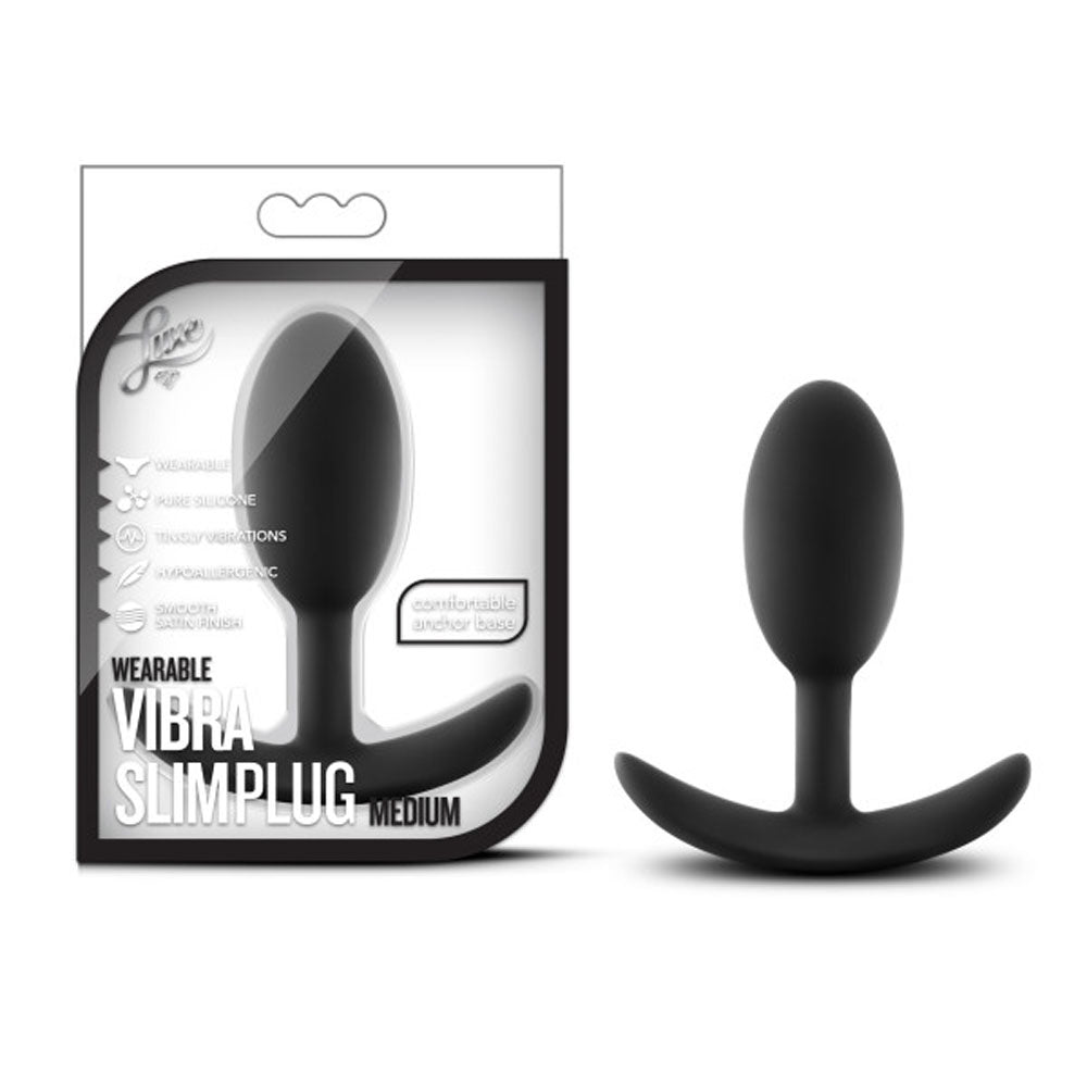 Luxe Wearable Vibra Slim Plug Medium – Wearable Anal Plug > Anal Range > Butt Plugs