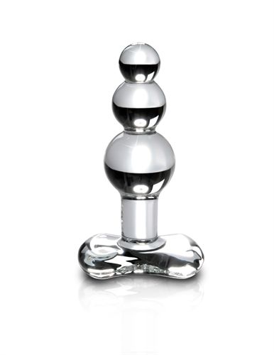 Icicles Clear Glass Anal Plug with Tapered Tip for Comfort Clear > Sex Toys > Glass
