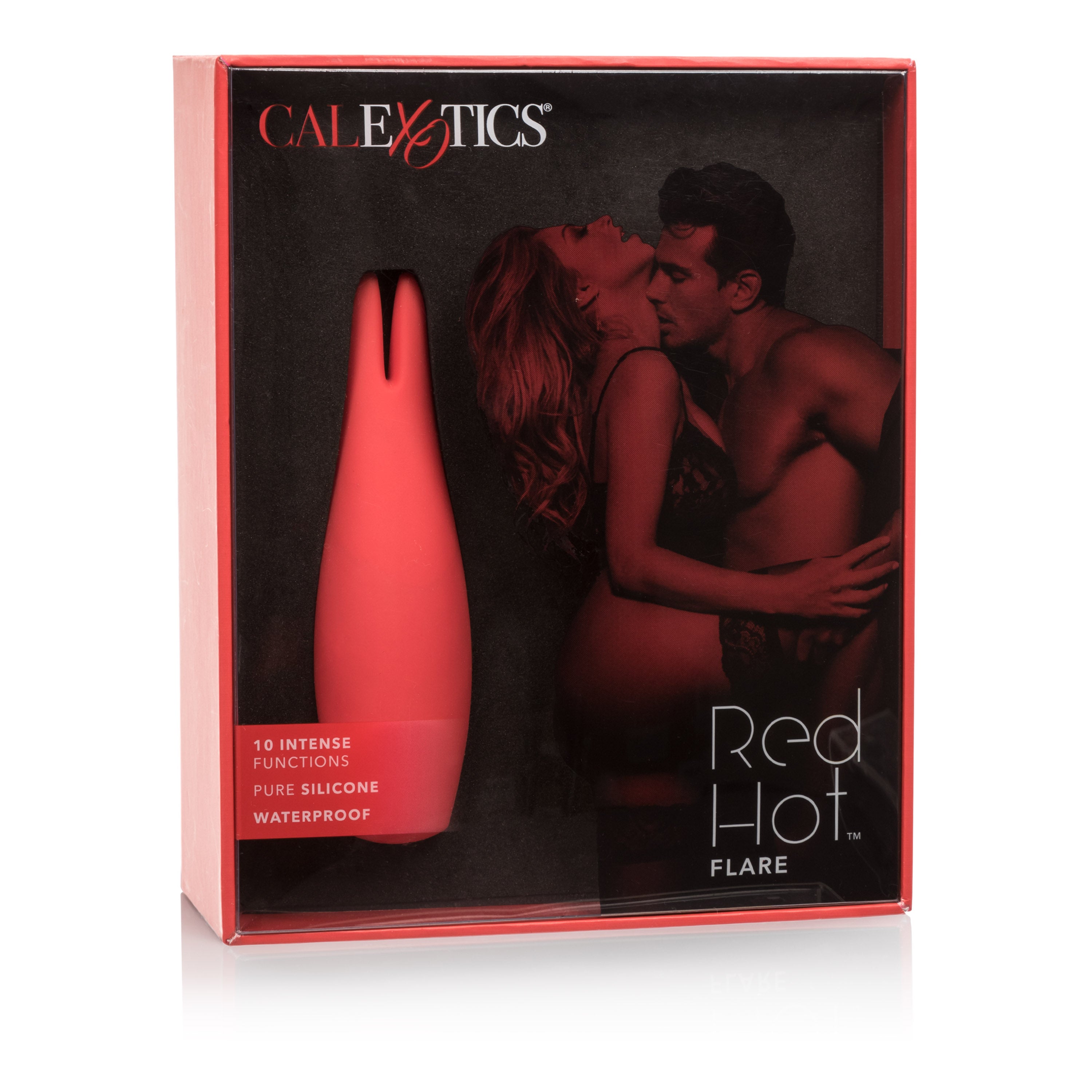 Red Hot Flare Premium Silicone Discreet Palm Size Massager VIBRATORS-RABBIT