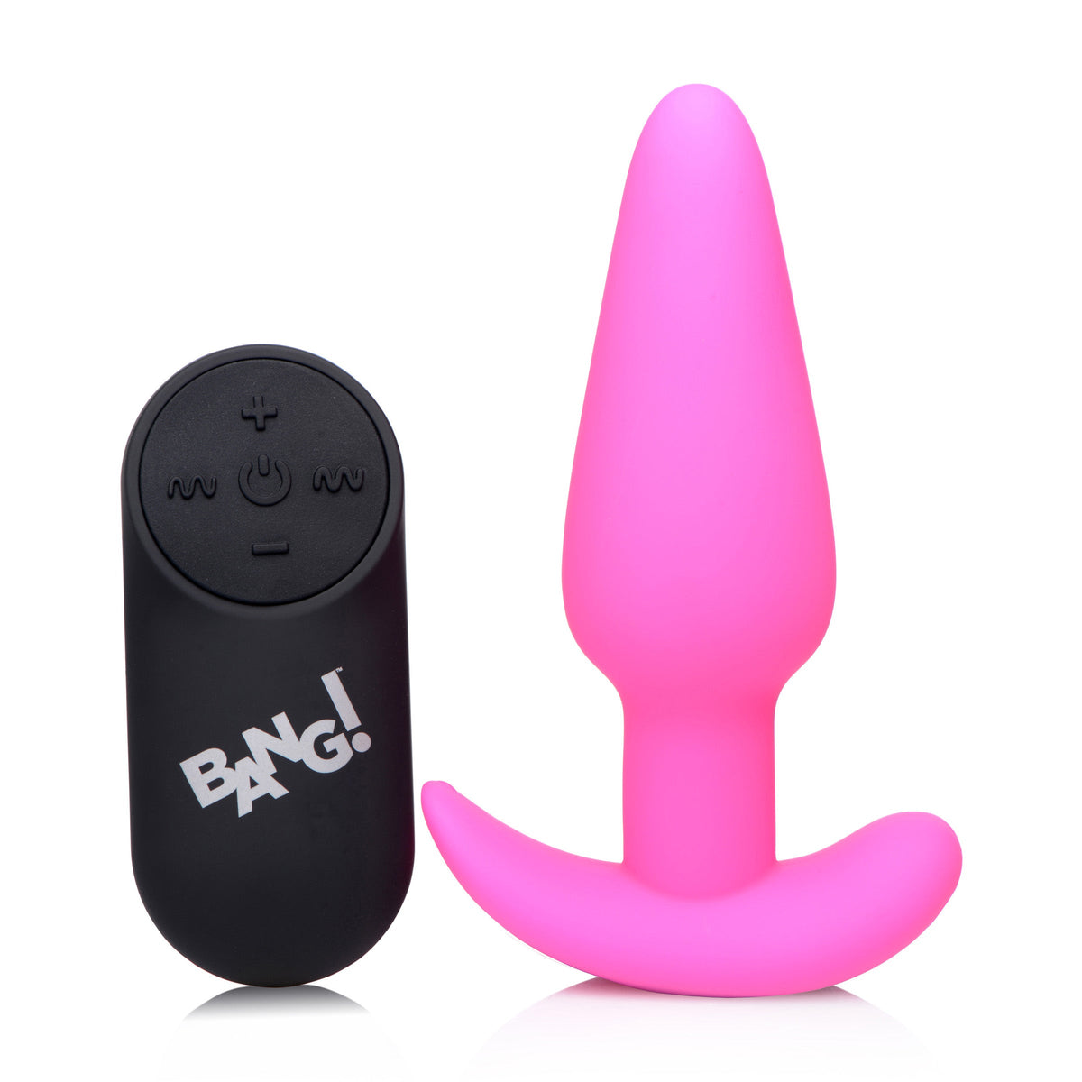 Remote Control 21x Silicone Butt Plug Vibrator Pink Toy > Anal Range > Vibrating Butt Plugs