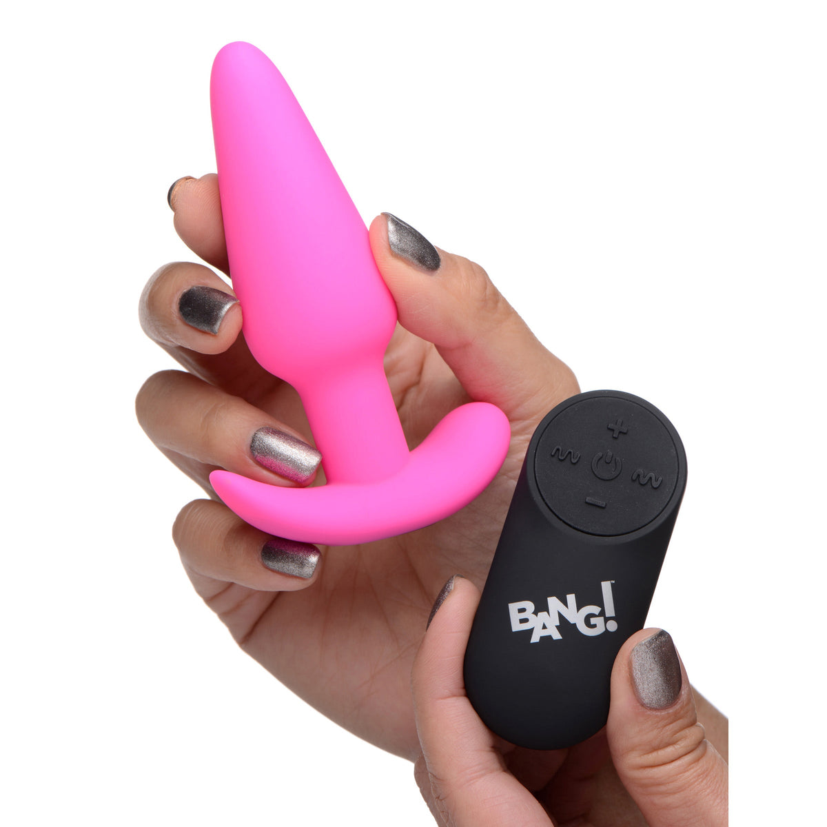 Remote Control 21x Silicone Butt Plug Vibrator Pink Toy > Anal Range > Vibrating Butt Plugs