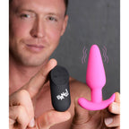 Remote Control 21x Silicone Butt Plug Vibrator Pink Toy > Anal Range > Vibrating Butt Plugs