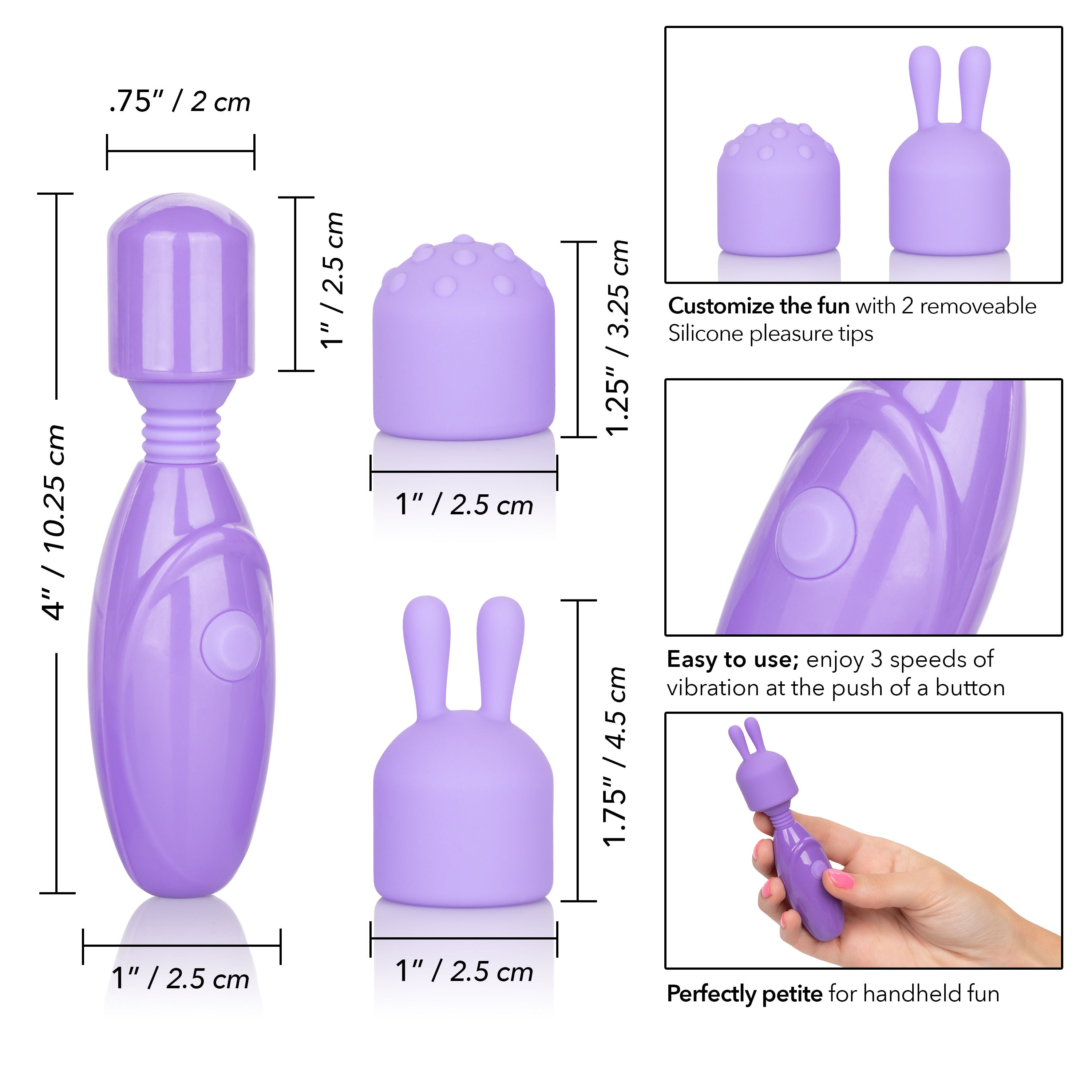 Dr Laura Berman Olivia Rechargeable Mini Massager With Attachments Electric Massager
