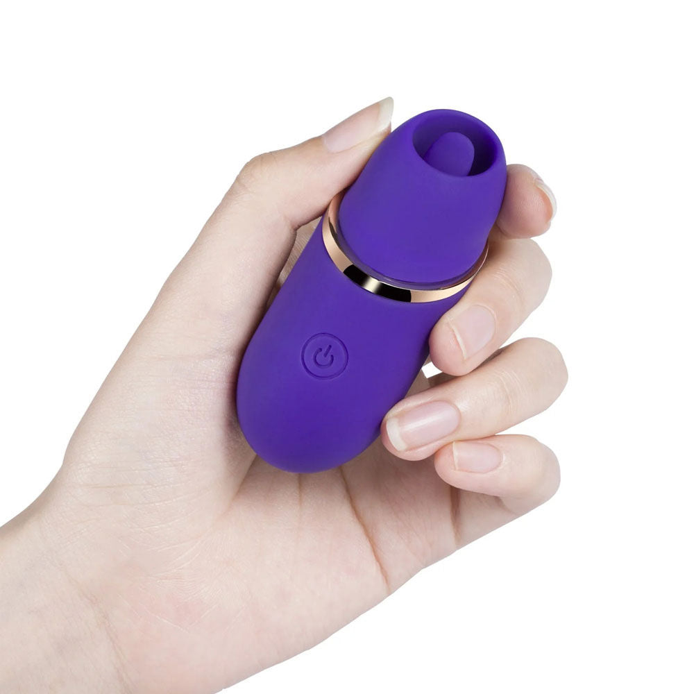 Abby Mini Clit Licking Vibrator Tongue Sex Toy Purple STIMULATORS