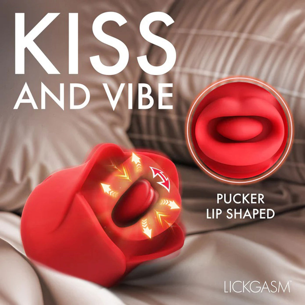 Sweet Kiss Red Silicone Clitoral Stimulator with Vibration Red > Sex Toys For Ladies > Rose Stimulators