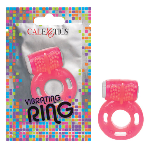 Foil Pack Vibrating Cock Ring Pink for Enhanced Pleasure Fun Cock Rings Vibrating