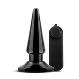 Anal Adventures Adult Toys Black Anal Adventures Basic Vibrating Anal Pleaser w Remote 819835025023