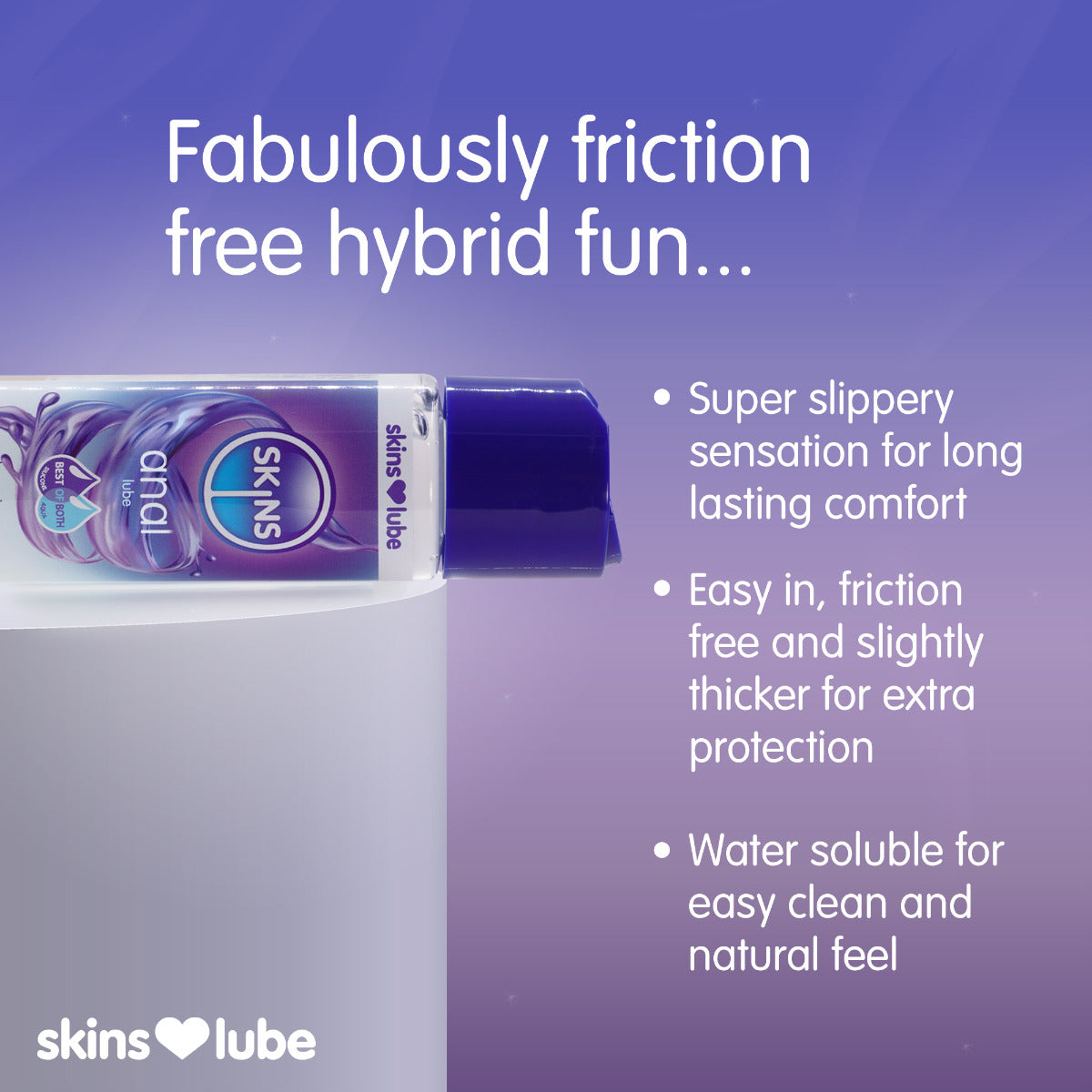 Skins Anal Hybrid Silicone and Water-Based Lubricant 130ml – Hybrid Formula Lubricant > Lube > Anal
