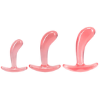 Crystal Jellies Curved Anal Trainer Set Phthalate-Free Silicone 3 Sizes Anal Trainer > Anal Range > Butt Plug Kits