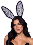 Ruffle Trimmed Bendable Lace Bunny Ears – Costume Accessory Default Title > Clothes > Costumes > Womens