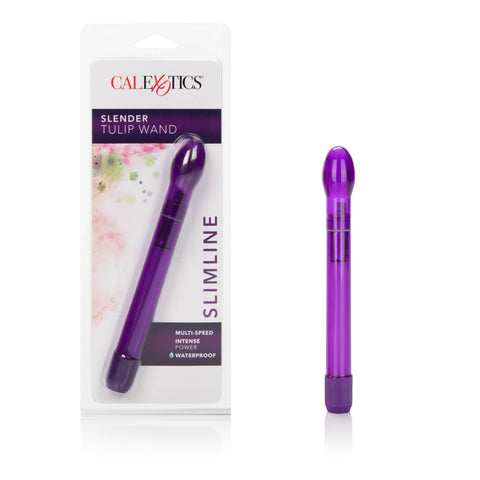 Slender Tulip Wand Vibrator Ultra-Thin G-Spot Massager Toy Purple STIMULATORS