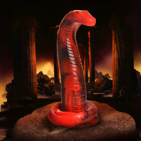 Creature Cocks King Cobra Silicone Dildo for Unique Sensations and Sensual Exploration Red Fantasy Dongs