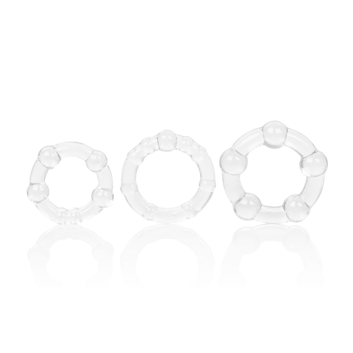 CalExotics Island Rings Clear Stretchy Erection Enhancer Rings - Small, Medium, Large Sizes > Cock Ring > Single