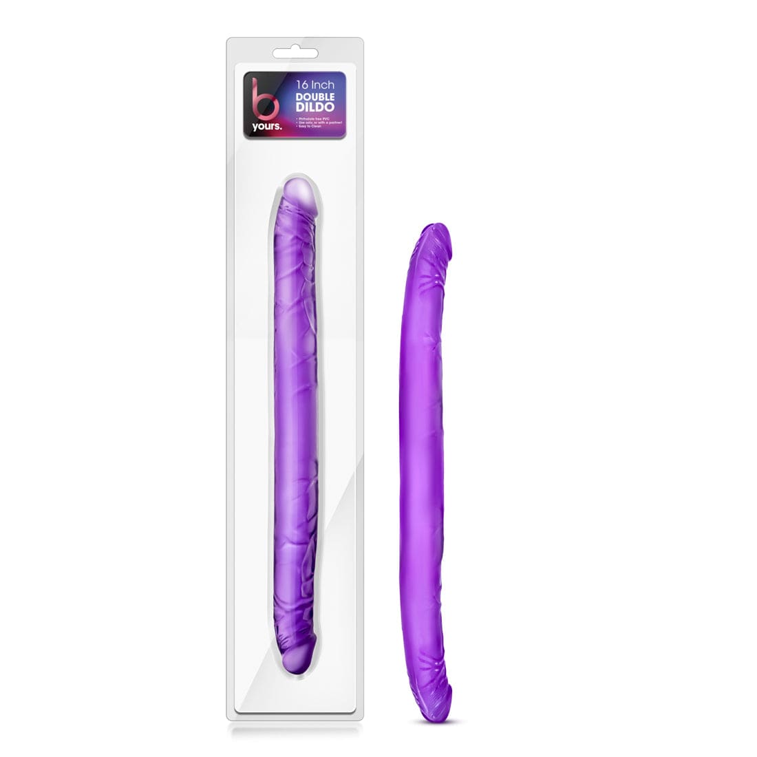 B Yours Double Dildo Purple 16in Double Dongs