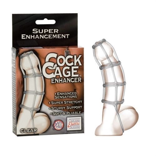 Clear Cock Cage Enhancer Elastic Soft TPR Adult Intimacy Toy Clear Cages
