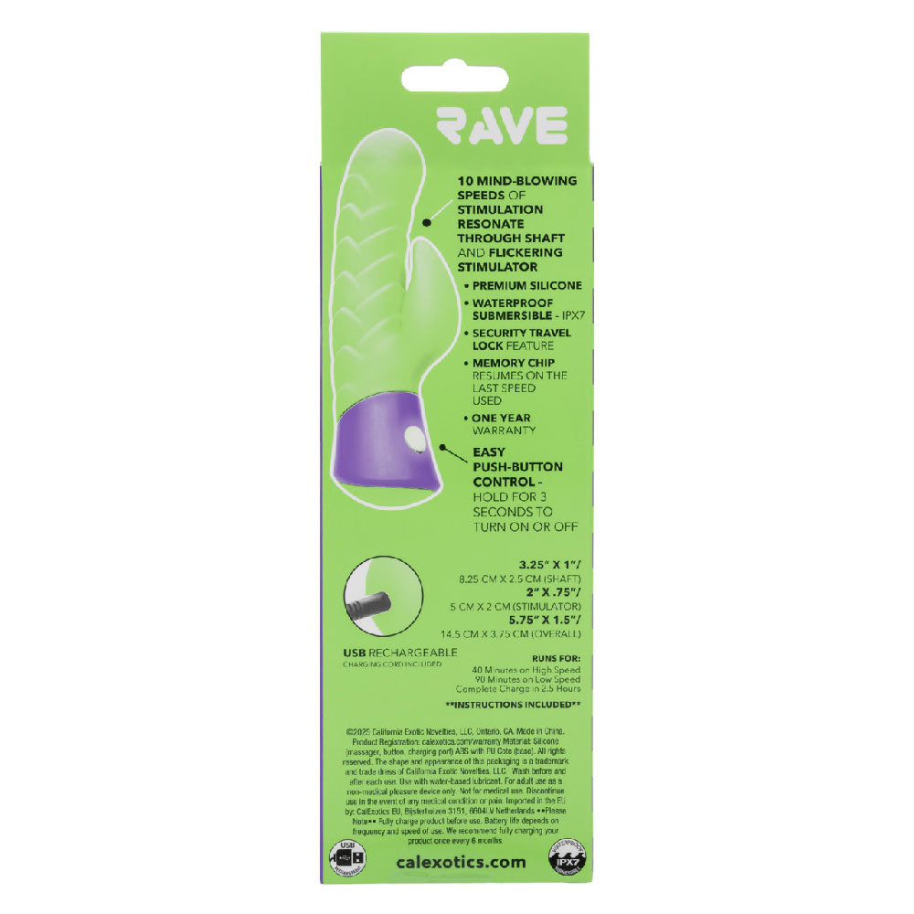 Rave Dragon G Vibrator Green Dual Pleasure Silicone Massager Green > Sex Toys For Ladies > G-Spot Vibrators