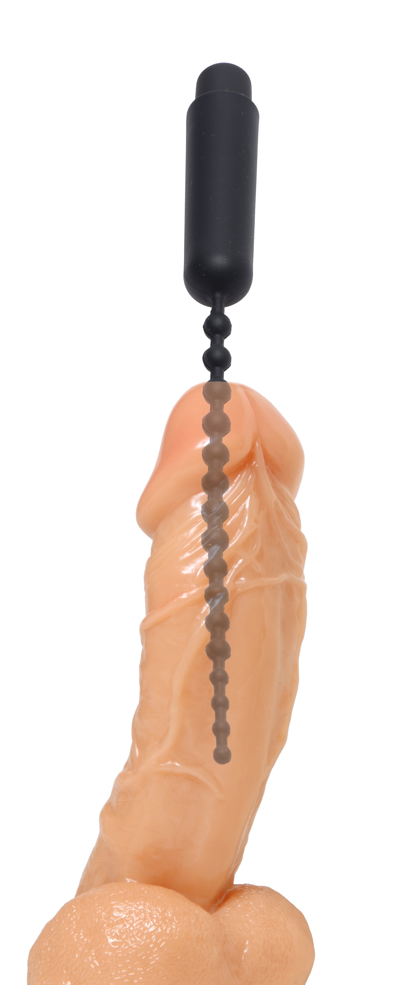 Dark Rod Silicone Vibrating Beaded Urethral Sound Toy Black Sounding Rods