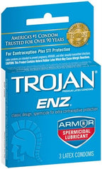 Trojan Enz Armor Spermicidal Lubricated Condoms - 3 Pack > Essentials > Condoms