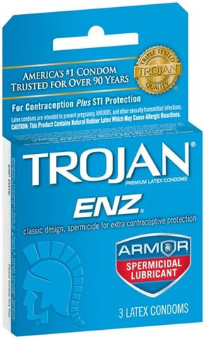 Trojan Enz Armor Spermicidal Lubricated Condoms - 3 Pack > Essentials > Condoms
