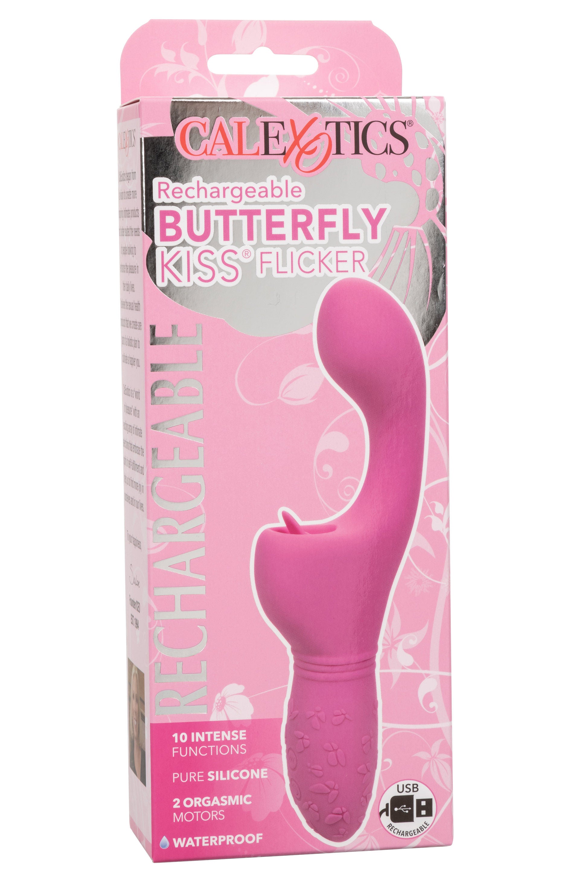 Rechargeable Butterfly Kiss Flicker - Blue VIBRATORS-RABBIT-MULTI