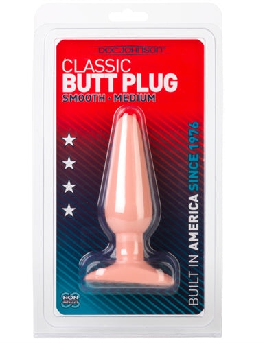 Classic Smooth Butt Plug Medium Flesh Pink Beige Butt Plugs