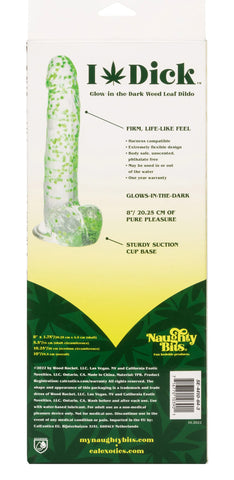 Naughty Bits I Leaf Dick – Glow-in-the-Dark 8 Inch Dildo > Dildos > Realistic Dildos