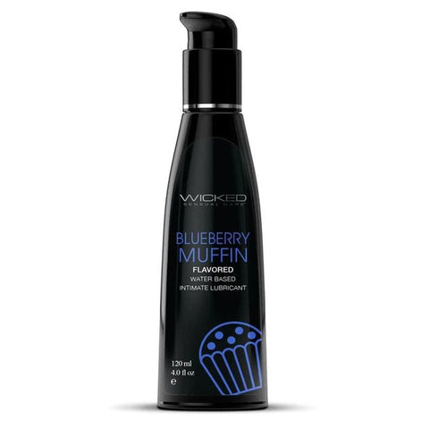 Wicked Aqua Blueberry Muffin Water Based Lubricant 120 Milliliters 4 Ounces