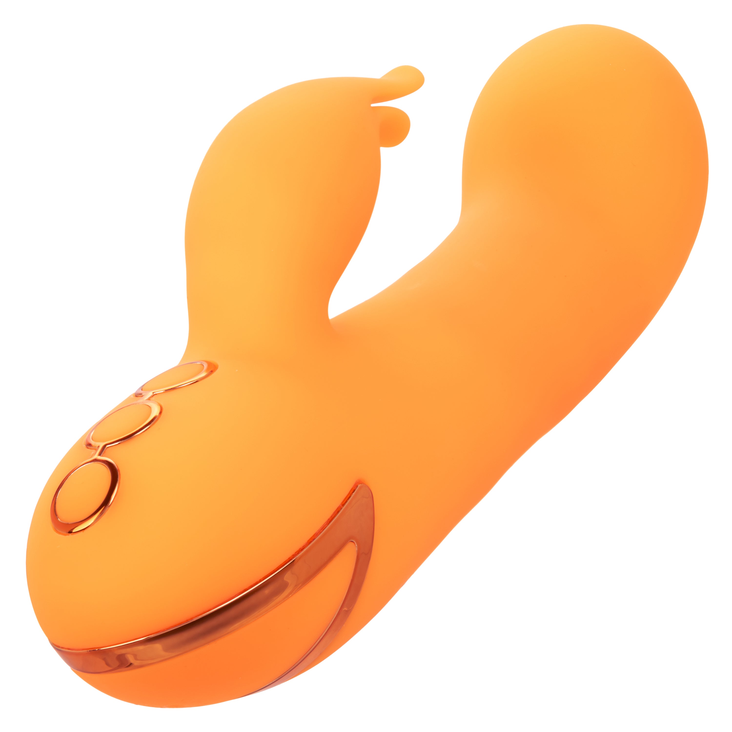 California Dreaming Montecito Muse Orange Silicone G-Spot Stimulator with 10 Vibration Functions and 3 Inflation Settings VIBRATORS-RABBIT
