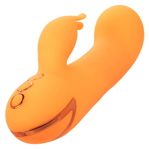 California Dreaming Montecito Muse Orange Silicone G-Spot Stimulator with 10 Vibration Functions and 3 Inflation Settings VIBRATORS-RABBIT