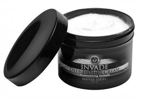 Invade Deep Fisting Cream 8 Oz Ultra Lubricating Anal Cream Black Speciality Lubricants