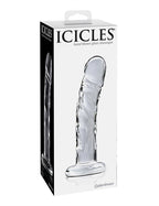 Icicles Clear Glass Massager with Curved G-Spot and P-Spot Stimulator > Glass > Dildos