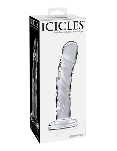 Icicles Clear Glass Massager with Curved G-Spot and P-Spot Stimulator > Glass > Dildos
