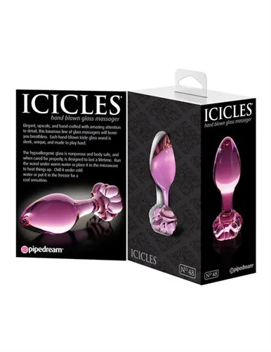 Icicles No. 48 (Pink) – Glass Tapered Anal Plug > Glass > Toys