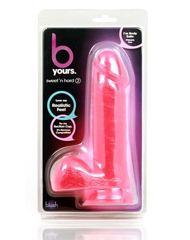 B Yours Sweet N Hard 2 (Blue) – Suction Cup Realistic Dildo Pink Dildos & Dongs