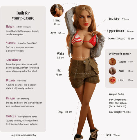 Lover Doll Emma Vanilla 4ft 11in – Realistic Doll DOLLS