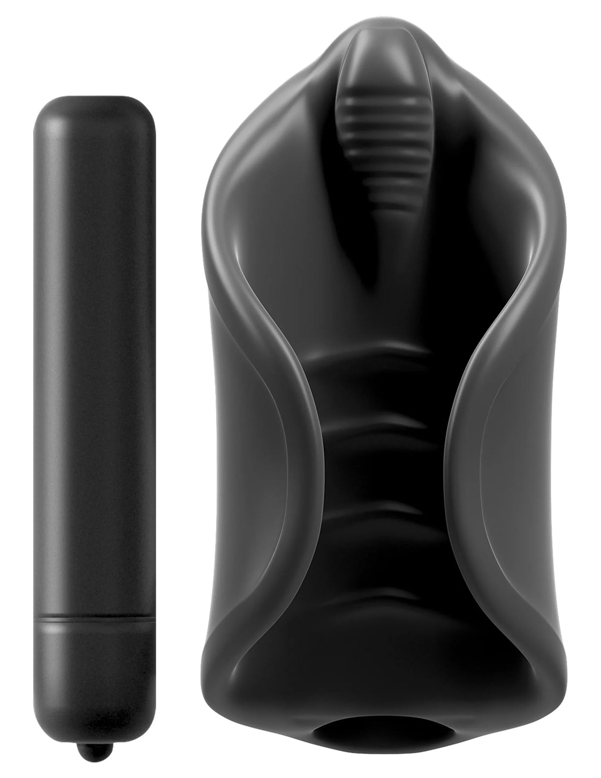 Pdx Elite – Vibrating Silicone Shaft Stimulator Black > Sex Toys For Men > Masturbators > Vibrating
