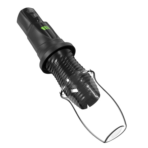 M For Men 3rd Base Oral Stroker Black Ergonomic Handle Adult Intimacy Toy