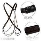Euphoria Collection Multi Chain Harness with Black Vegan Leather and Velvet Interior > Clothes > Womens Harnesses