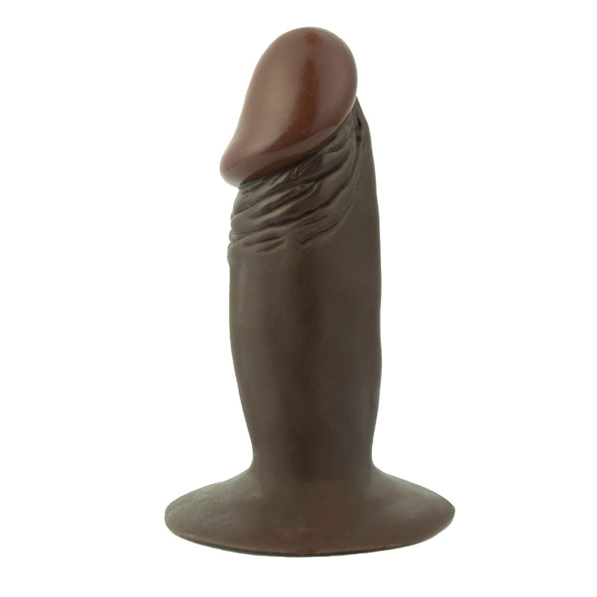 Afro American 4 Inch Realistic Dong Brown Super Flexible Sex Toy Brown Dongs Realistic