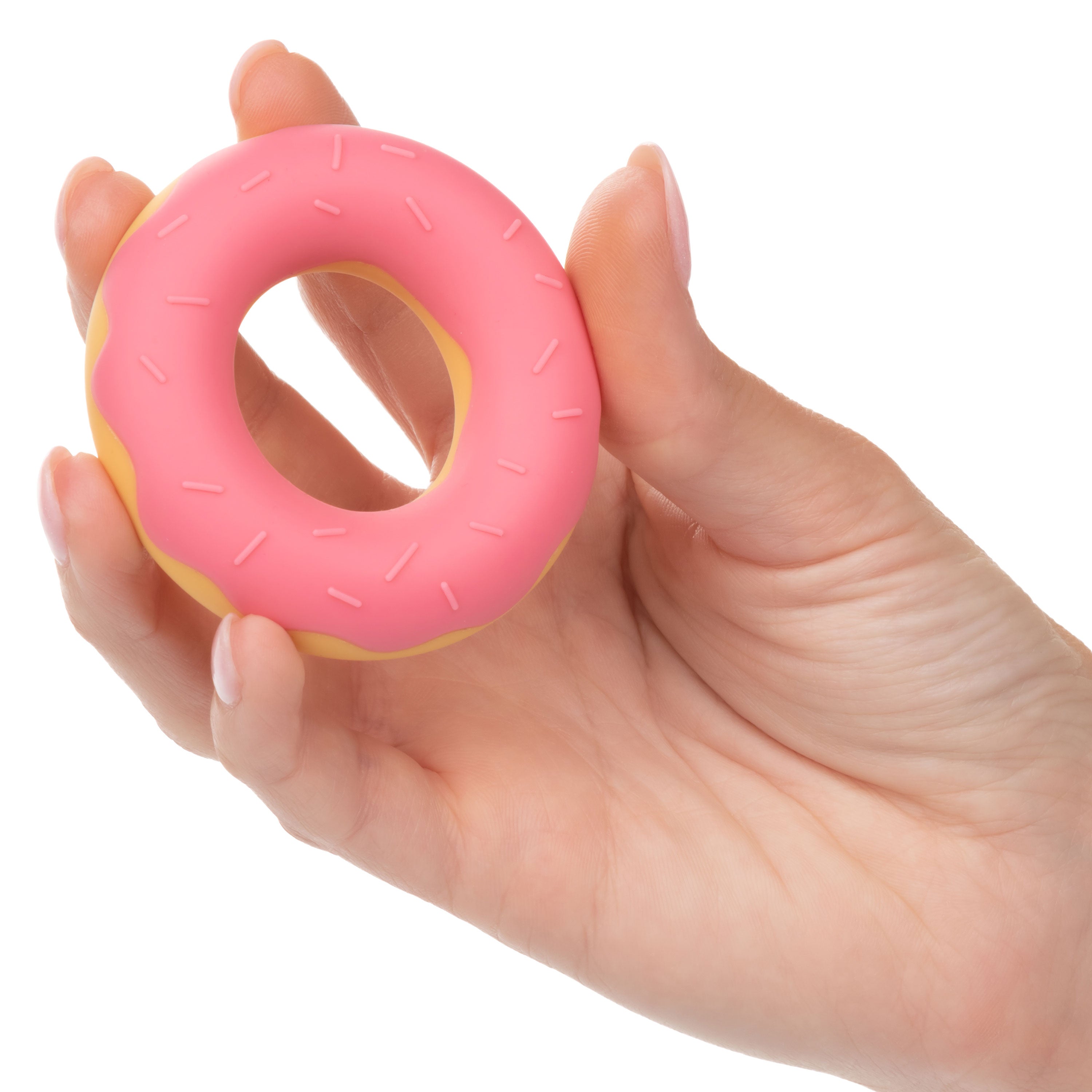Naughty Bits Dickin Donuts Pink Silicone Donut Cock Ring Premium Stretchy Penis Enhancer COCK RINGS