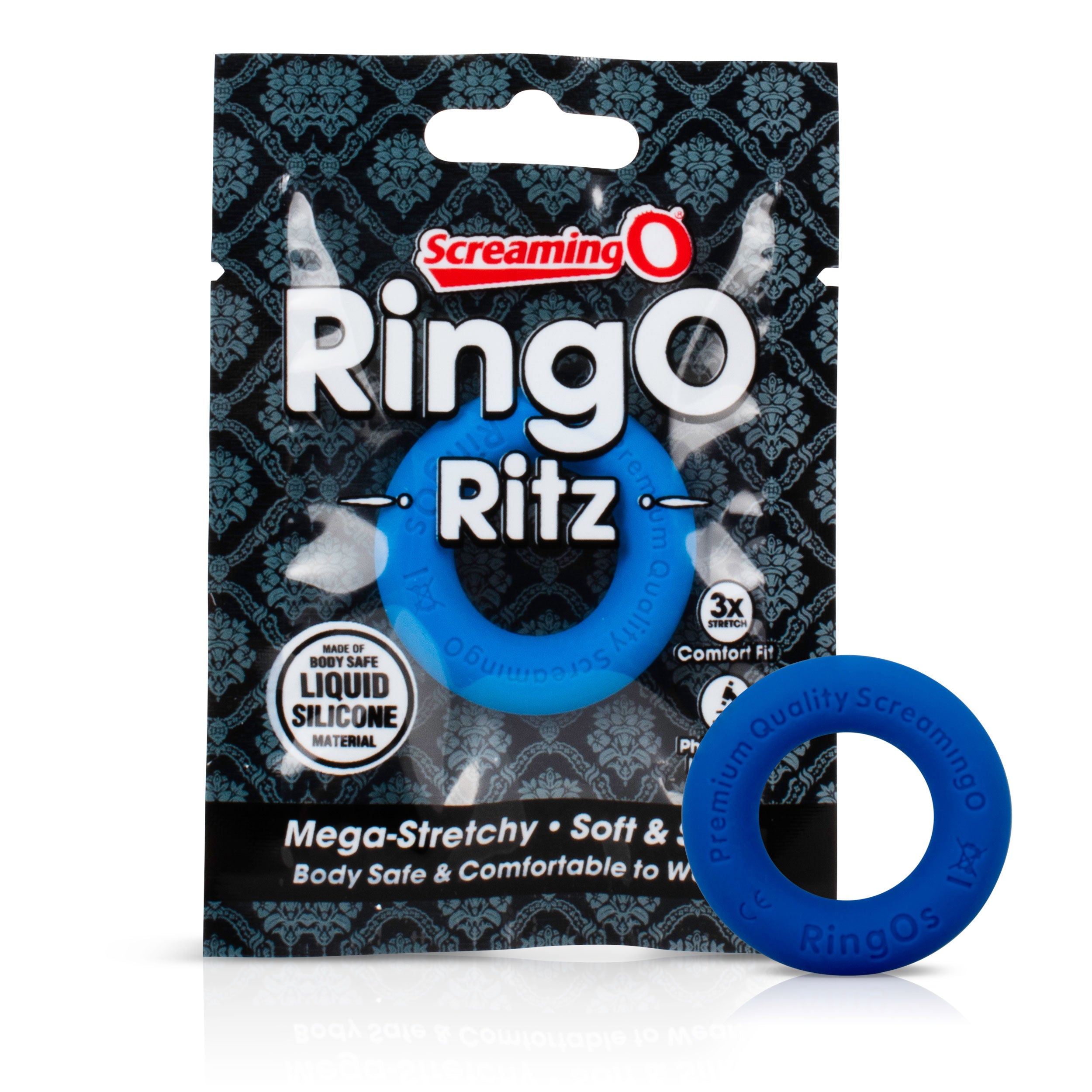 Eight Crazy Nights Erotic Toy Gift Set by Screaming O in Blue Cock Rings Vibrating