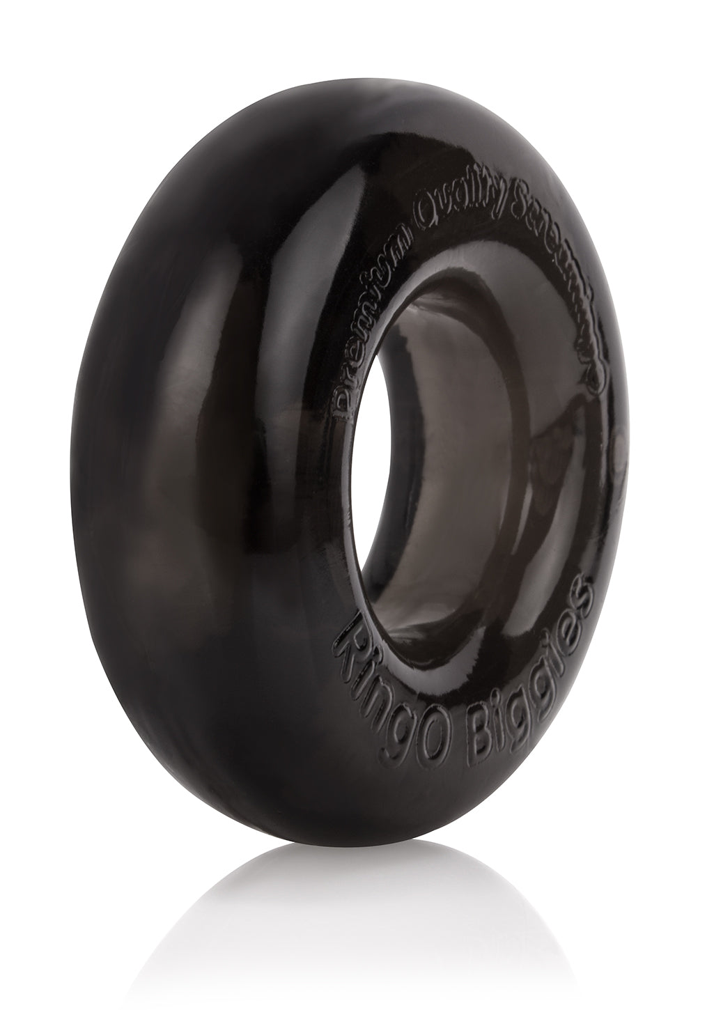 RingO Biggies Thicker Stretchy SEBS Cock Ring Black > Cock Ring > Single