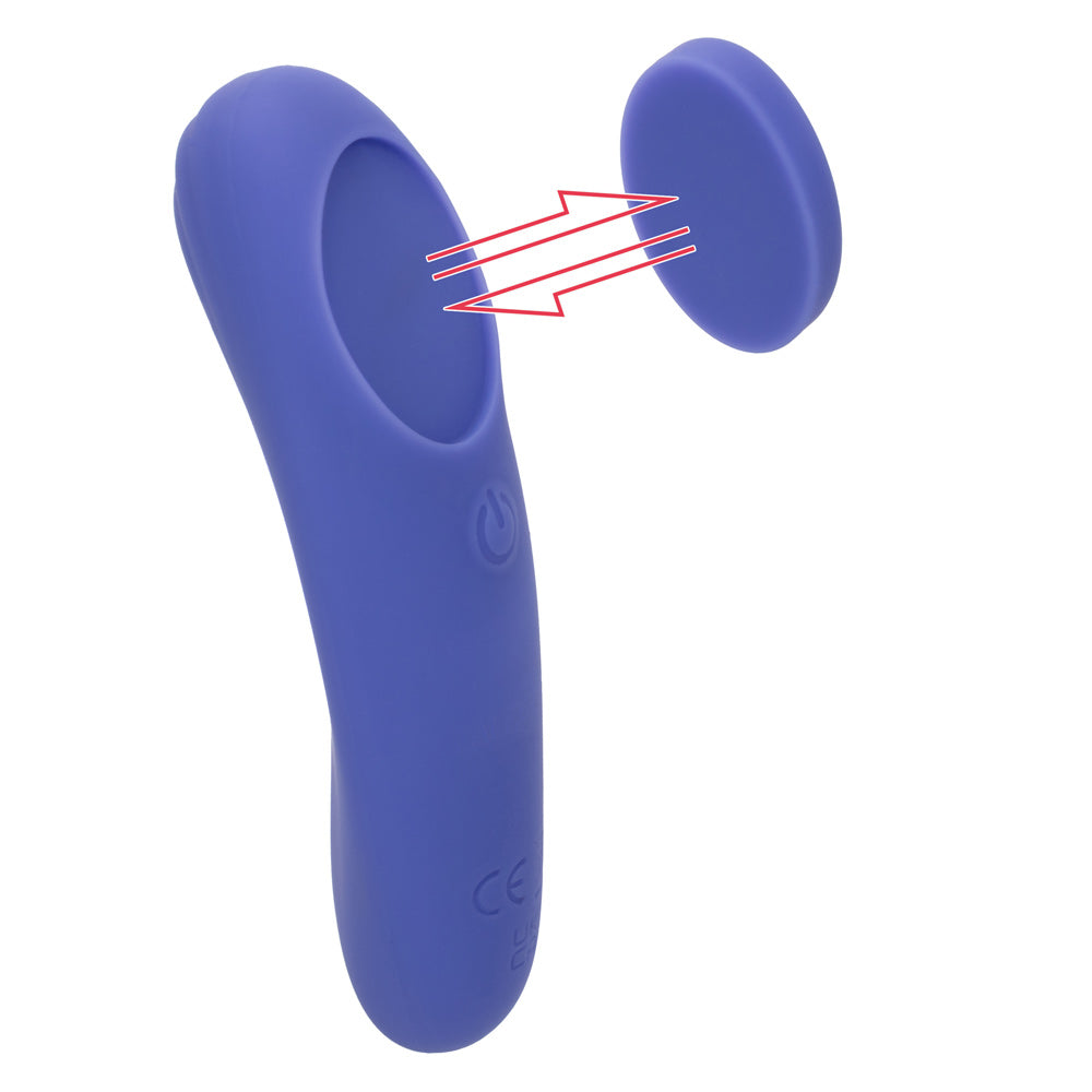 CalExotics Connect™ Panty Teaser App-Based Pleasure Device in Purple Silicone with 9 Vibration Functions and USB Rechargeable Waterproof Design Panty Vibrators