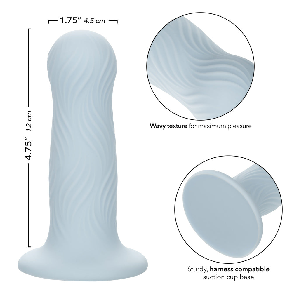 Wave Rider Blue Foam Probe with Wavy Texture for Pleasure Dongs Neutral