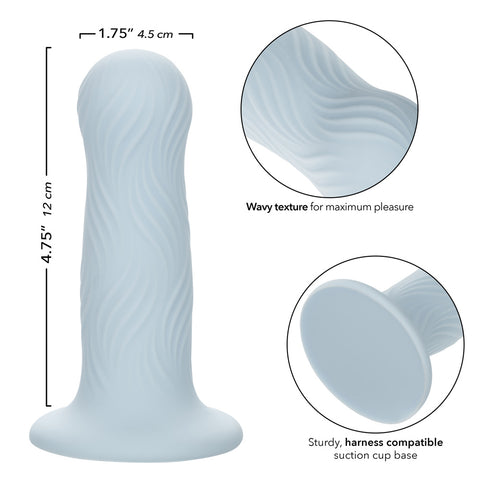 Wave Rider Blue Foam Probe with Wavy Texture for Pleasure Dongs Neutral