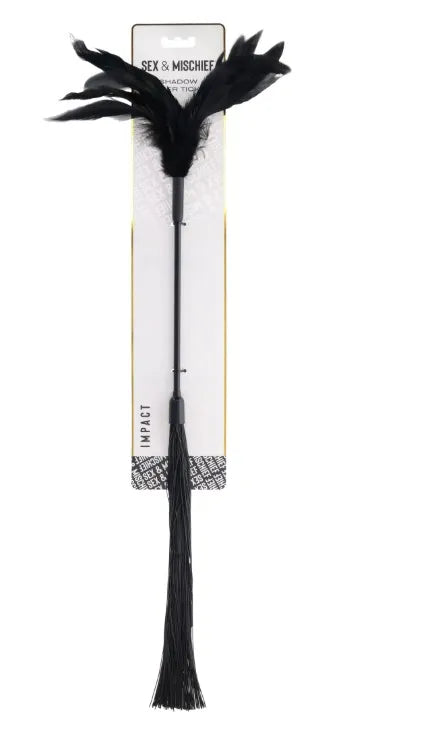 Shadow Feather Tickler – Feather and Silicone Teaser Accessory Black > Bondage Gear > Ticklers